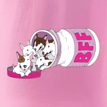 Bullterrier Friends Forever růžové (Pecka design)