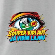 Badminton soupeř vidí aut já lajnu