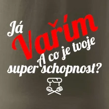 Já vařím - tvoje superschopnost? šikmý nápis