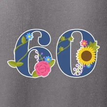 Květinové číslo kreslené - 60