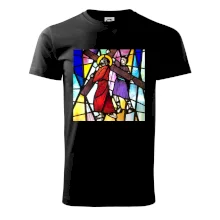 Vitráž - Ježíš a kříž