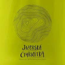 Jizerská čtyřicítka - vrstevnice v kruhu