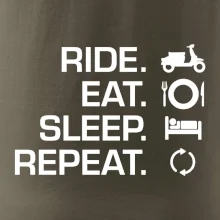 Ride Eat Sleep Repeat moto skútr