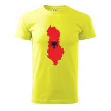 Albánie mapa a znak