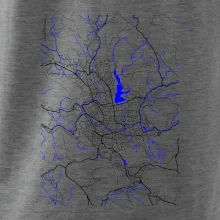 Jablonec nad Nisou - Mapa s vodními toky