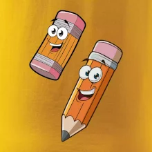 Parové triko - Tužka a guma