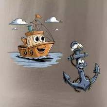 Parové triko - Loď a kotva