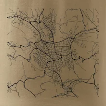 Mapy měst černobílé Jablonec nad Nisou