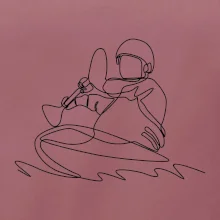 Kajak na vodě jedním tahem