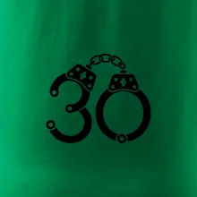 Narozeninové tričko pro policajta - pouta 30