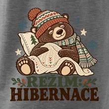 Rodinná vánoční trička - Režim hibernace zimní medvěd táta