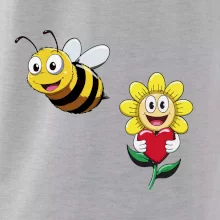 Parové triko - Včela a květina