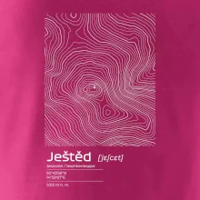 Ještěd - vrstevnice v obdélníku