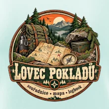 Lovec pokladů vintage horský odznak