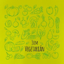 Jsem vegetarián - zelenina ve čtverci