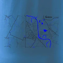 Neratovice - Mapa s vodními toky