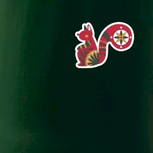 Folklor na prsu veverka