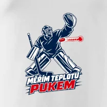 Hokejový teploměr pukem