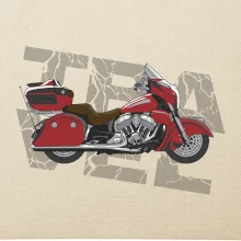 Cestovní motorka Amerika červená