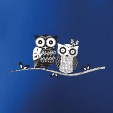 Dvě sovy abstraktní