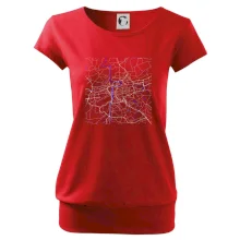 Praha - Mapa s vodními toky