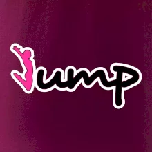 Jump - nápis a panáček