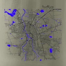 Budějce  - Mapa s vodními toky