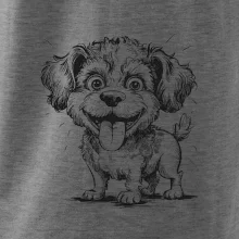 Lagotto romagnolo karikatura vypláznutý jazyk