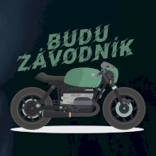 Budu závodník  zelený cafe racer