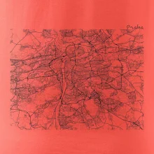 Mapy měst černobílé Praha