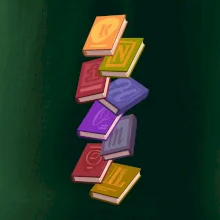 Knihomol letící knihy