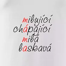 Milující chápající milá laskavá