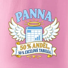 Panna. 50 % anděl, 50 % excelová tabulka