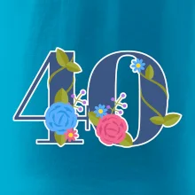 Květinové číslo kreslené - 40