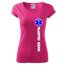 Hvězda života - vlastní nápis vpředu a vzadu