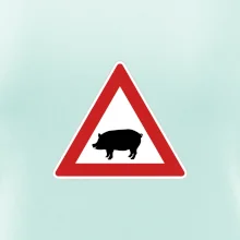 Dopravní značka - Pozor prase domácí