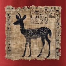 Egyptské hieroglyfy srnka
