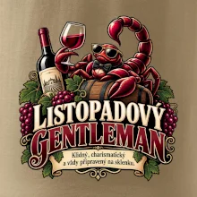 Listopadový gentleman se sklenkou červeného vína