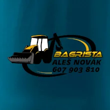 Bagrista v kruhu - vlastní nápis