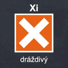 Xi Dráždivý - Výstražná tabulka na tričku