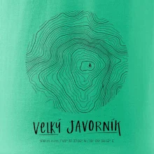 Velký Javorník - vrstevnice v kruhu