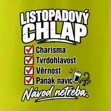 Listopadový chlap charisma a panák navíc