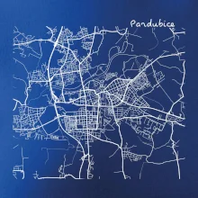 Mapy měst černobílé Pardubice