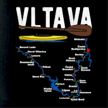 Mapa řeky Vltavy
