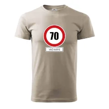 Dopravní značka - rychlost 70 - váš nápis