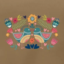 Folklor - dva barevní ptáčci