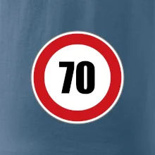 Dopravní značka - omezení rychlosti 70