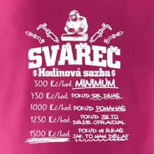 Svářeč - hodinová sazba