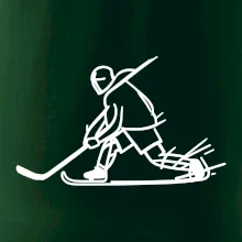 Kreslený hokejista tučnou fixou