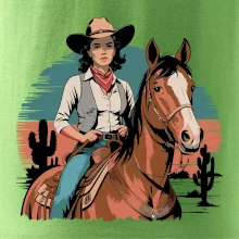 Cowgirl vintage na koni